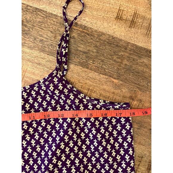 Natural Life | Lily Top Medium Vibrant Purple Block Print Peplum Swing Tank Boho - Picture 9 of 10